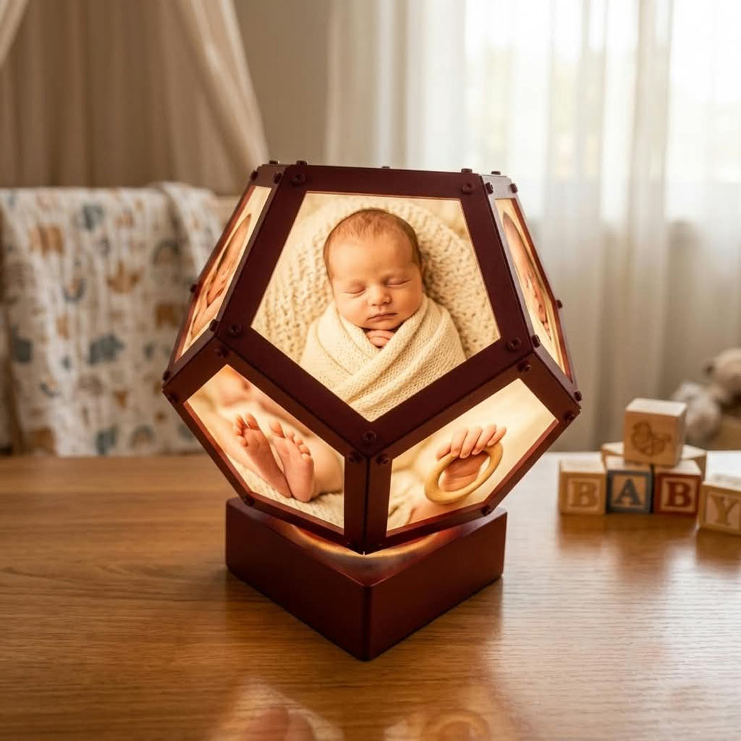 Rotating LED Lamp Pentagon